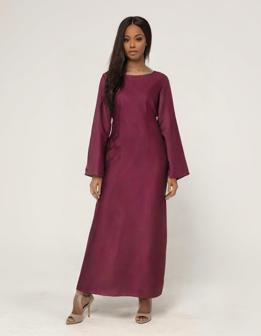 Frauen Abaya/ Kleid mit Schleife | Ganz Körper Abaya